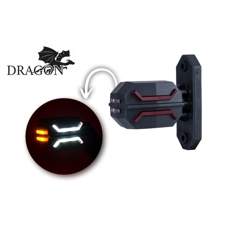 Lampa Gabarit LED 3 in 1 cu brat scurt, Universal Stanga/Dreapta, 12V/24V, 97cm, IP68 [4]