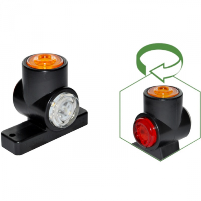 Lampa gabarit LED cu 3 lumini,  Alb, Rosu si Galben, 68mm - EGKAL DLP3.2 [2]
