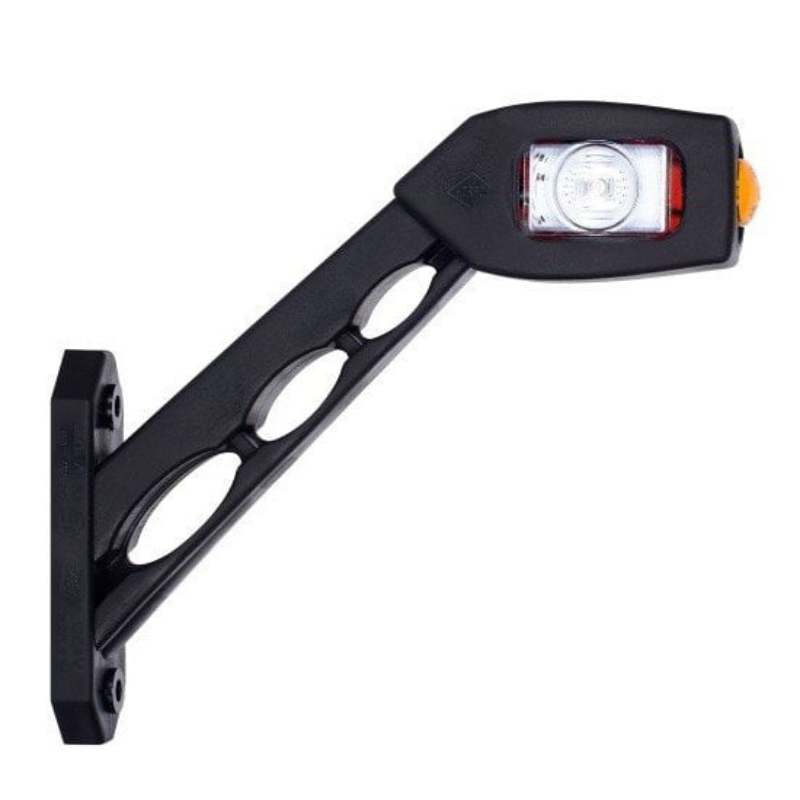 Lampa gabarit LED, 8,6 x 4,2 cm cu brat oblic, 12V 24V, alb, rosu, portocaliu, pentru camion si remorca [1]