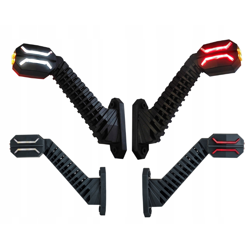 Lampa gabarit LED DRAGON, 3 funcții, 20cm, 12V/24V, prindere pe braț, IP 68 [13]