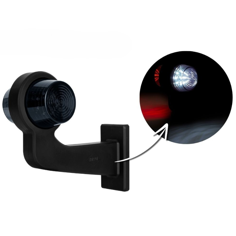 Lampa gabarit LED Graphite, 19.25, Alb / Rosu, cu brat lung, 12/24V [1]