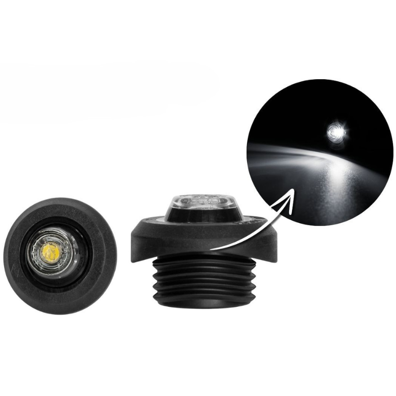 Lampa Gabarit LED GRAPHITE, 2cm, lumina pozitie, lumina gabarit, montaj tub 6cm, 12V-24V [1]