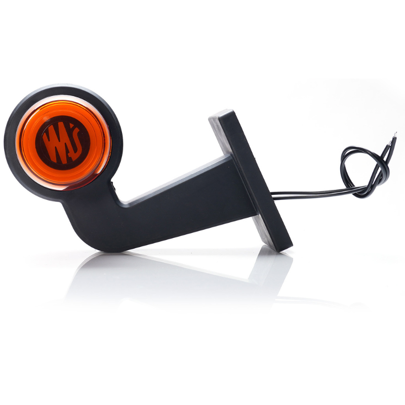 Lampa gabarit LED laterala cu brat cot la 90 de grade, 12V-24V, IP6K9K, portocalie [2]