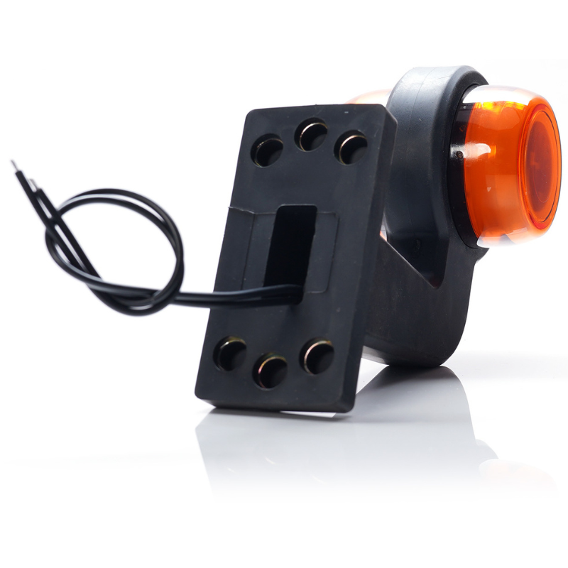 Lampa gabarit LED laterala cu brat cot la 90 de grade, 12V-24V, IP6K9K, portocalie [7]