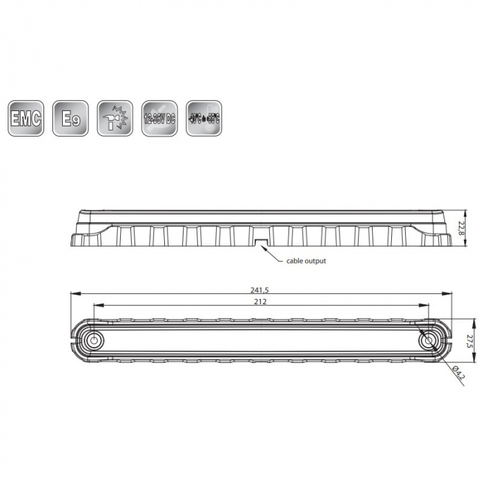 Lampa gabarit LED, potrivita pentru contur cabina [7]