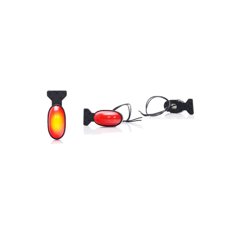 Lampa gabarit LED rosie cu pozitie, efect neon, 7.5cm [3]