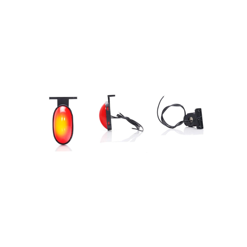 Lampa gabarit LED rosie cu pozitie, efect neon, 7.5cm [9]