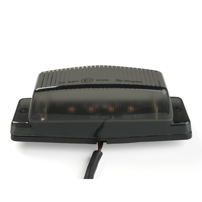 Lampa LED Double Burner 24V, portocaliu, geam fumuriu, 8 LED-uri, 12,6 x 5,5 x 3,9 cm [3]
