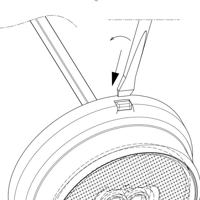 Lampa gabarit rotunda cu suport vertical inclus, 8 x 2.9cm, 12 / 24V [3]