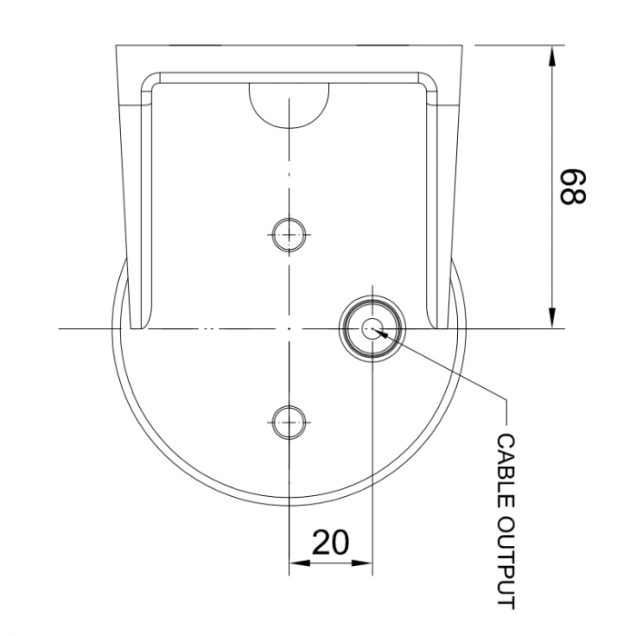 Lampa gabarit rotunda cu suport vertical inclus, 8 x 2.9cm, 12 / 24V [4]