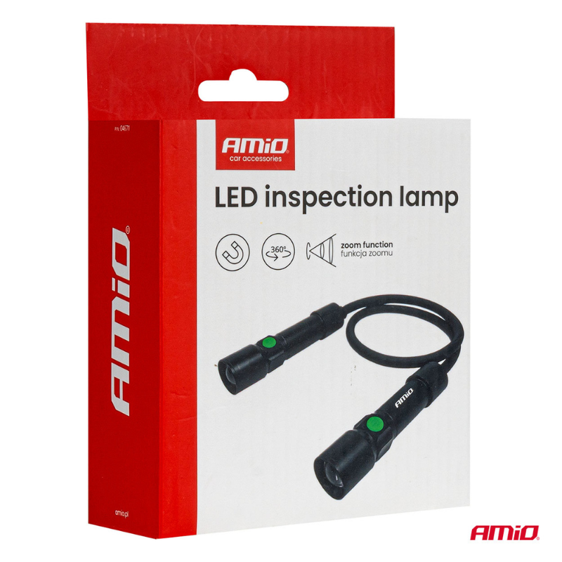 Lampa inspectie led 2xP50, acumulator 1000mAh, gat flexibil, zoom reglabil [13]
