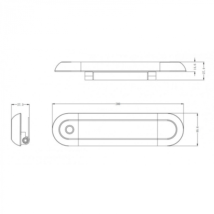 Lampa interior auto, Plafoniera LED cu touch control, 1224V, 200mm - Truck LED L1880 [2]