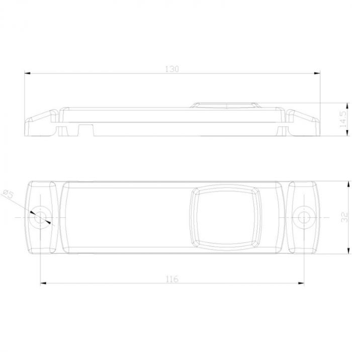 Lampa LED de gabarit, contur, 130 x 3.2cm, 12 / 24V [3]