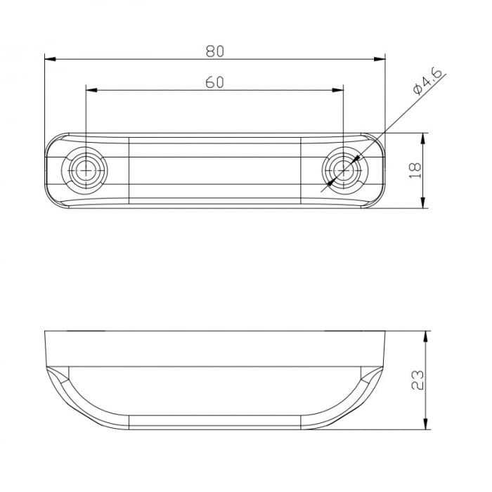 Lampa LED de gabarit, contur, 80 x 18 x 23mm, 12  24V - Fristom FT-013 [7]