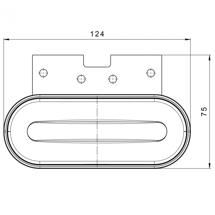 Lampa LED de gabarit galbena, 126 x 51 x 26mm, 12 / 24V [4]