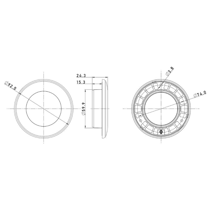Lampa LED de iluminat interior, Plafoniera auto, 9.2cm: [6]