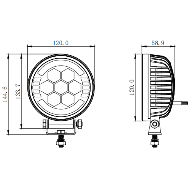 Lampa LED de lucru, SKYLED Aura C35F, 35W, 3500Lm, Lumina Pozitie si Girofar R65 [13]