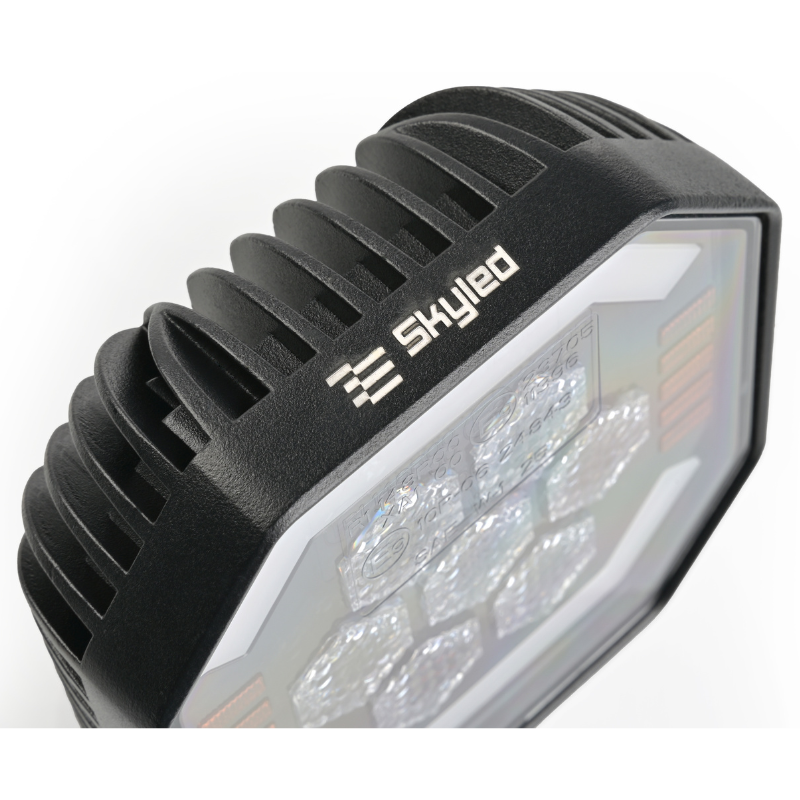 Lampa LED de Lucru, SKYLED Aura Q35F, 35W, 3500Lm, Pozitie LED Portocalie/Rosie, Girofar R65 [12]