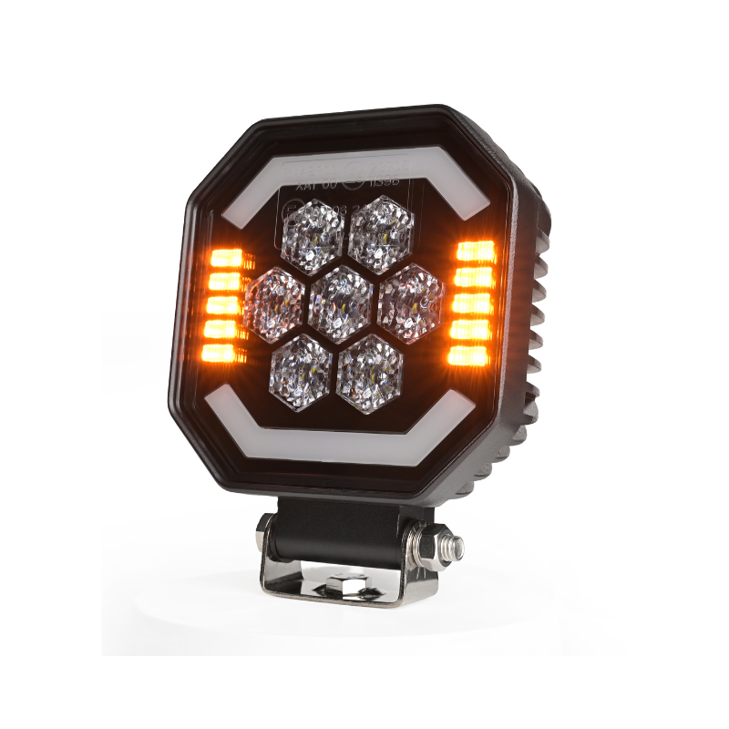 Lampa LED de Lucru, SKYLED Aura Q35F, 35W, 3500Lm, Pozitie LED Portocalie/Rosie, Girofar R65 [5]