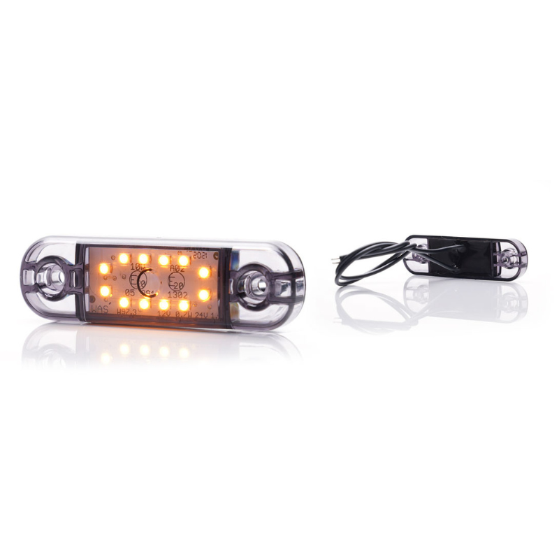 Lampa LED de pozitie, gabarit alb, galben si rosu DARK, 12/24V, 8.38 x 2.42cm [2]