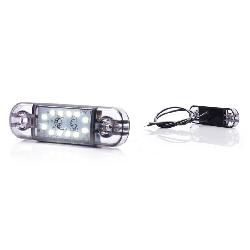 Lampa LED de pozitie, gabarit alb, galben si rosu DARK, 12/24V, 8.38 x 2.42cm [2]