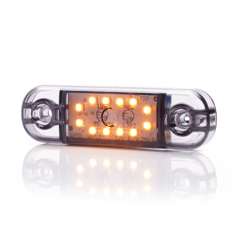 Lampa LED de pozitie, gabarit alb, galben si rosu DARK, 12/24V, 8.38 x 2.42cm [1]