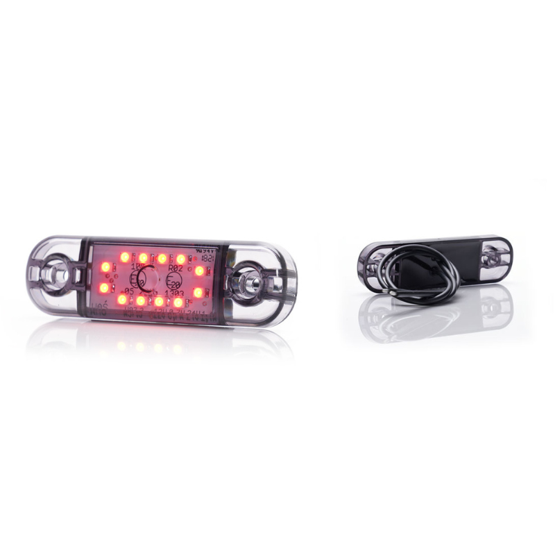 Lampa LED de pozitie, gabarit alb, galben si rosu DARK, 12/24V, 8.38 x 2.42cm [2]