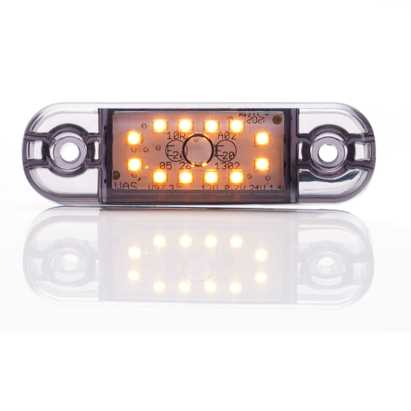 Lampa LED de pozitie, gabarit alb, galben si rosu DARK, 12/24V, 8.38 x 2.42cm [3]