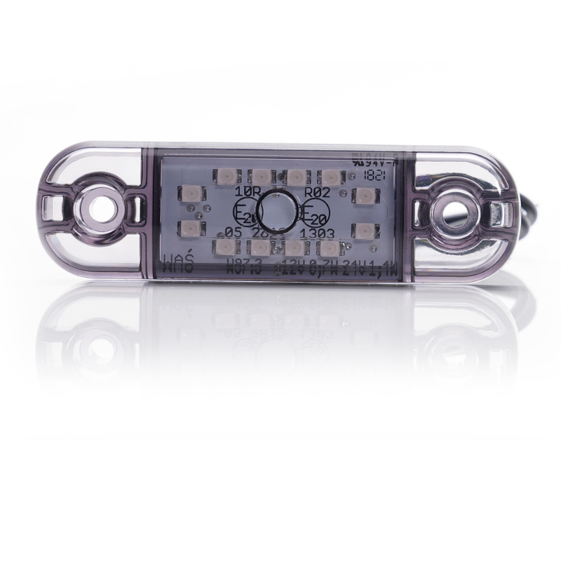 Lampa LED de pozitie, gabarit alb, galben si rosu DARK, 12/24V, 8.38 x 2.42cm [4]