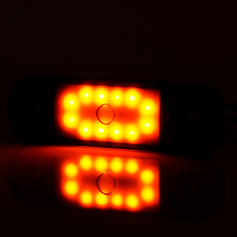 Lampa LED de pozitie, gabarit alb, galben si rosu Fumuriu, 12/24V, 8.4 x 2.4cm [3]