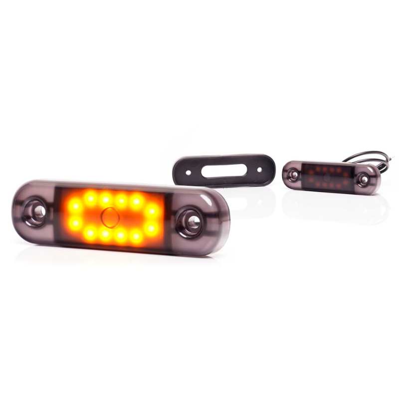 Lampa LED de pozitie, gabarit alb, galben si rosu Fumuriu, 12/24V, 8.4 x 2.4cm [2]