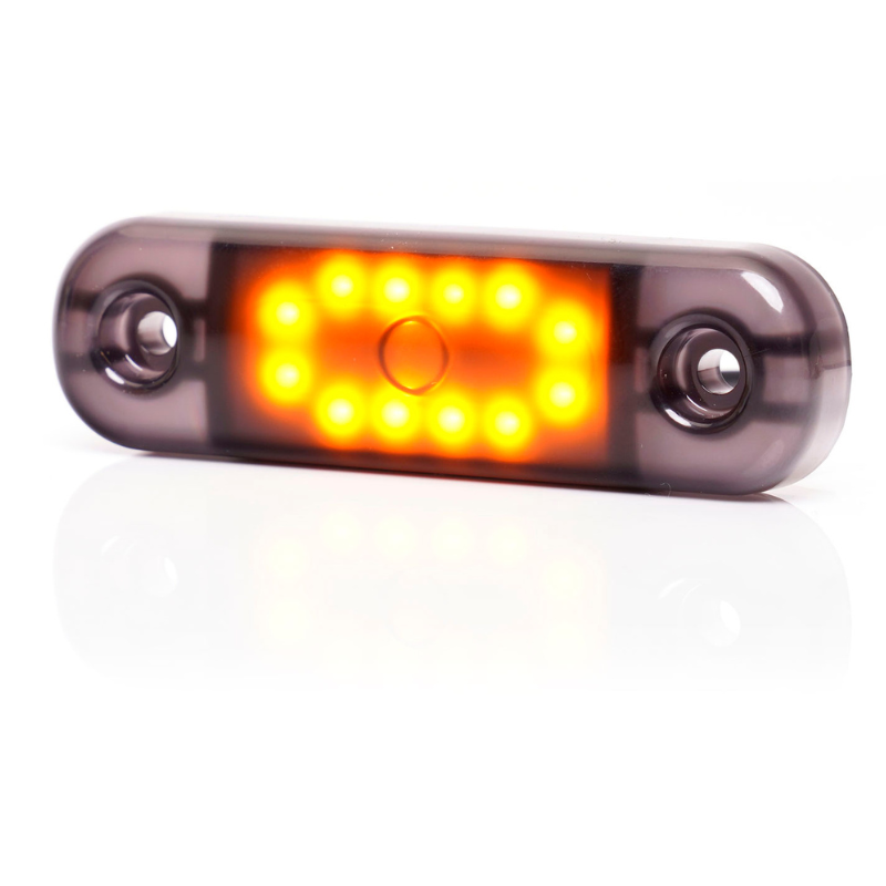 Lampa LED de pozitie, gabarit alb, galben si rosu Fumuriu, 12/24V, 8.4 x 2.4cm [4]