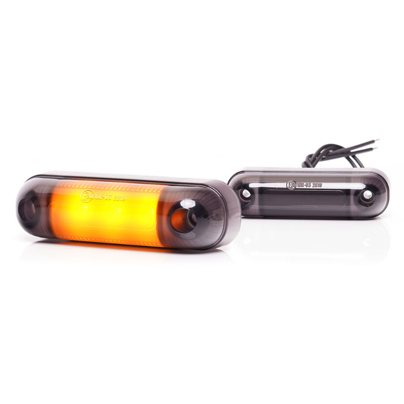 Lampa LED de pozitie, gabarit alb, galben si rosu Fumuriu, 3 x LED, 12/24V, 8.4 x 2.4cm [2]