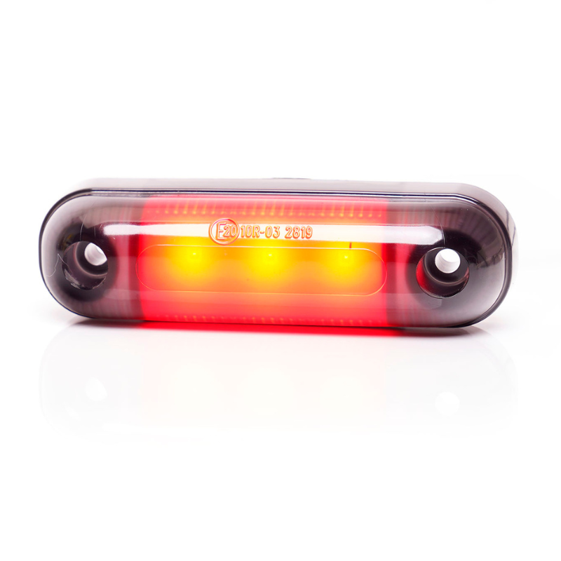 Lampa LED de pozitie, gabarit alb, galben si rosu Fumuriu, 3 x LED, 12/24V, 8.4 x 2.4cm [8]