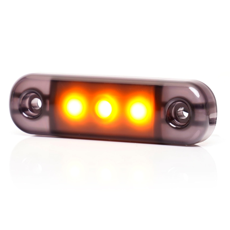 Lampa LED de pozitie, gabarit alb, galben si rosu Fumuriu, 3 x LED, 12/24V, 8.4 x 2.4cm [6]