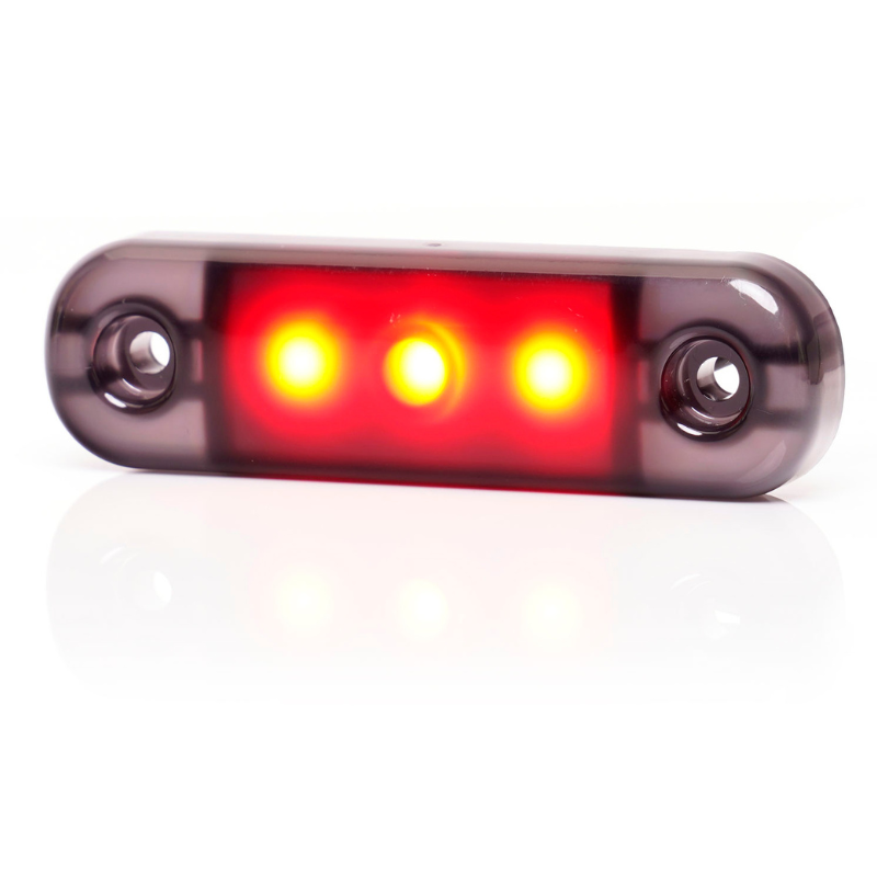 Lampa LED de pozitie, gabarit alb, galben si rosu Fumuriu, 3 x LED, 12/24V, 8.4 x 2.4cm [7]