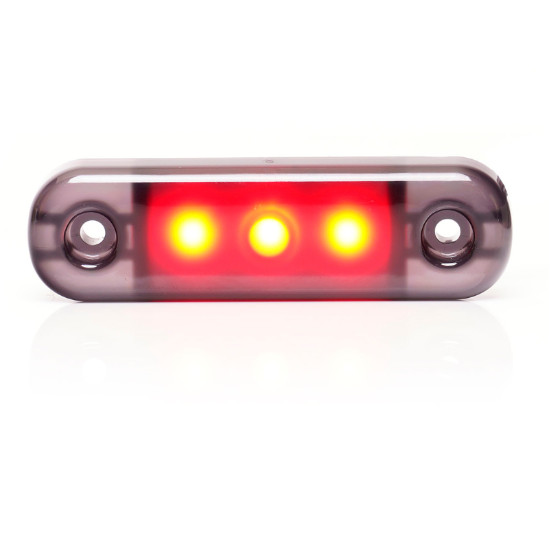 Lampa LED de pozitie, gabarit alb, galben si rosu Fumuriu, 3 x LED, 12/24V, 8.4 x 2.4cm [2]
