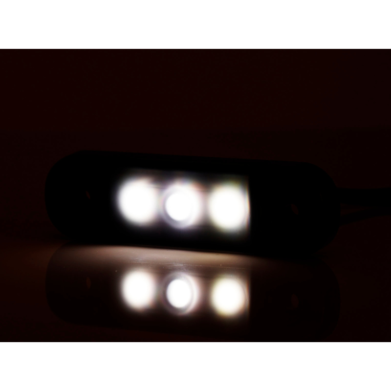 Lampa LED de pozitie, gabarit alb, galben si rosu Fumuriu, 3 x LED, 12/24V, 8.4 x 2.4cm [3]