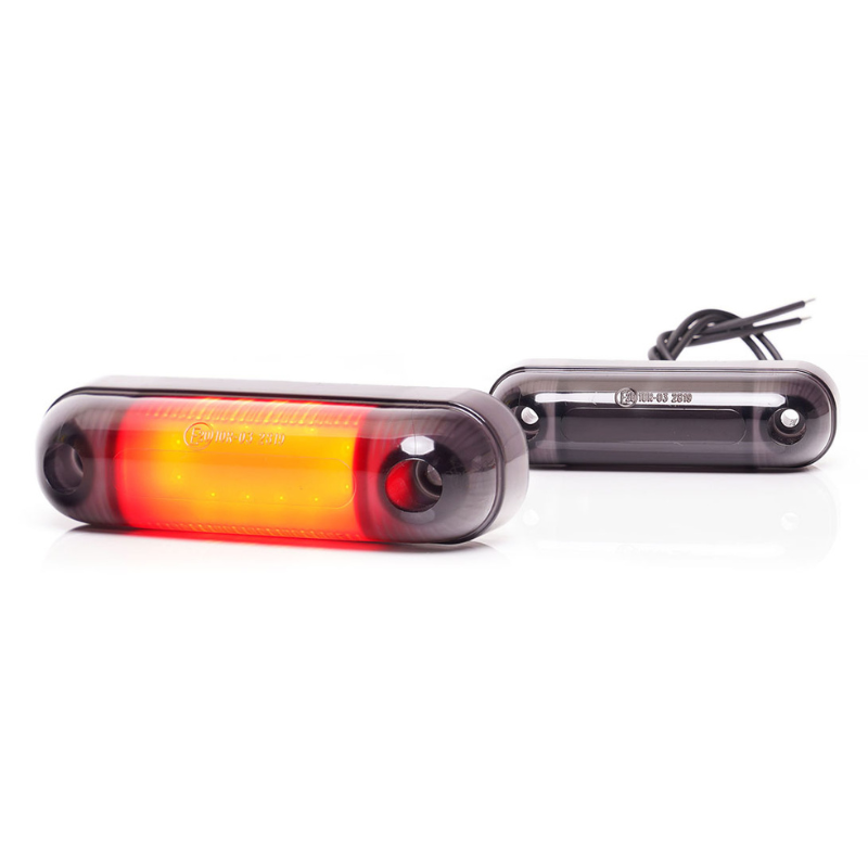 Lampa LED de pozitie, gabarit alb, galben si rosu Fumuriu, 12 x LED, 12/24V, 8.4 x 2.4cm, efect neon [6]