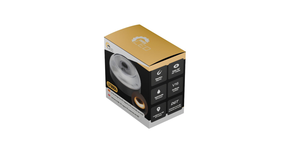 Lampa LED de urgenta V16 conectata DGT, GPS, NB-IoT, montaj magnetic, 360°, 8,8 × 4,7 cm [7]