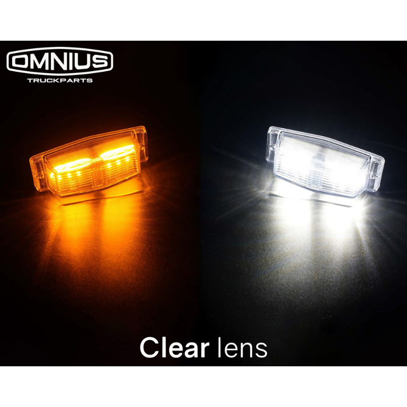 Lampa LED Double Burner, Design Old School, Dual Color, Alb Xenon & Portocaliu, 24V, 126 mm, sticla transparenta [4]