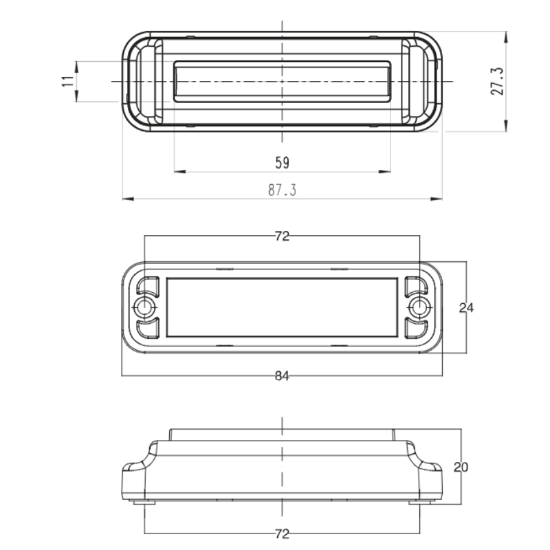 Lampa LED Gabarit, 12/24V, universala neon, galben/rosu/alb [9]