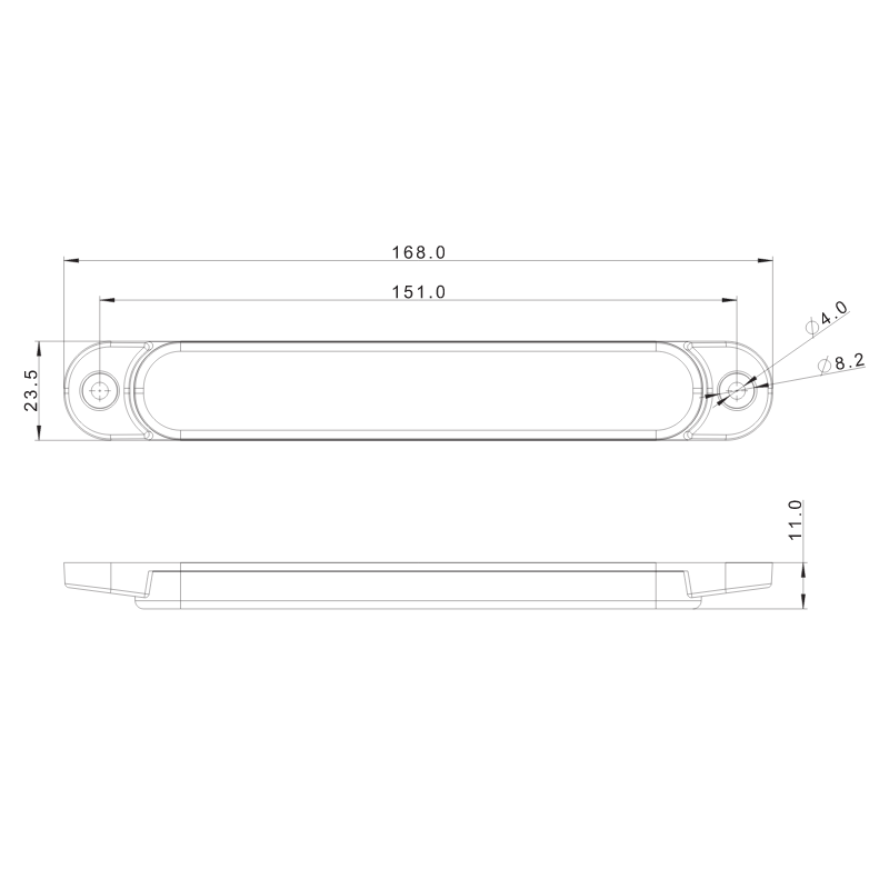 Lampa LED gabarit, potrivita pentru contur cabina, 16.8 x 2.35cm [3]