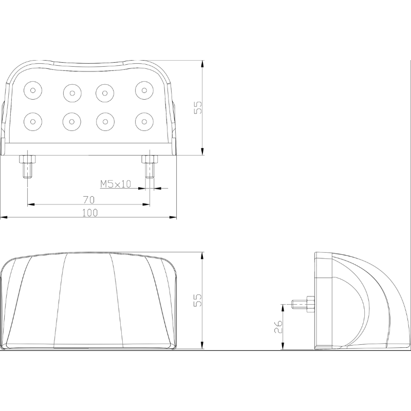 Lampa LED iluminare numar auto, 12-24v, mufa rapida, consum redus [5]