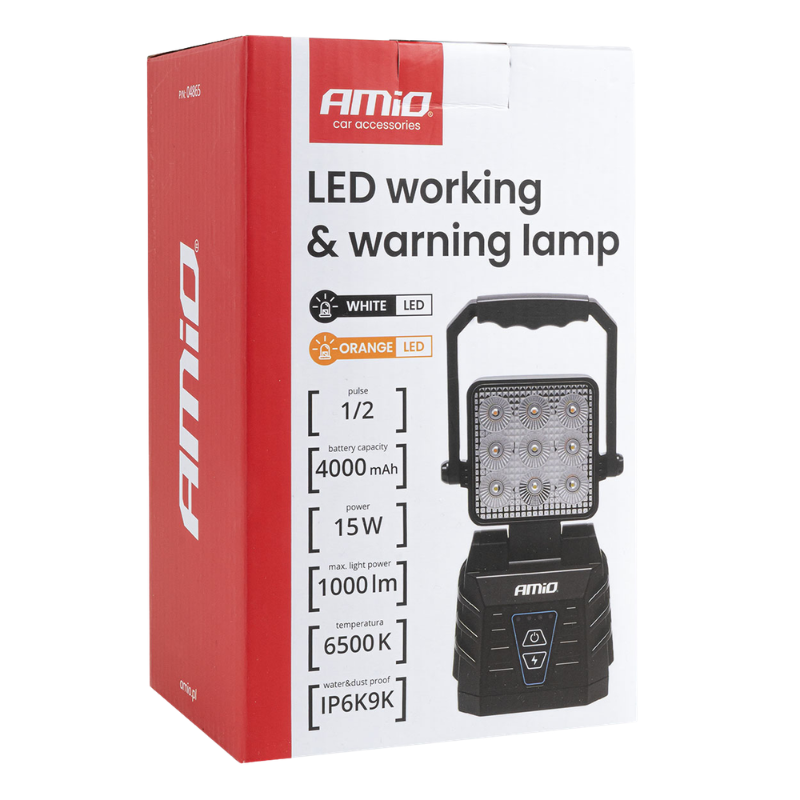Lampa LED lucru si avertizare, 15W, portabila cu baterie [6]