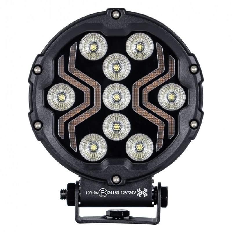 Lampa LED lucru X-SPIDER 3, L0196, 12/24V cu Banda LED Portocalie, IP67 [3]