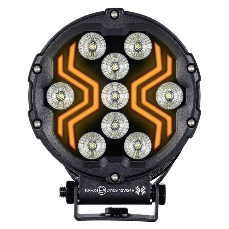 Lampa LED lucru X-SPIDER 3, L0196, 12/24V cu Banda LED Portocalie, IP67 [2]