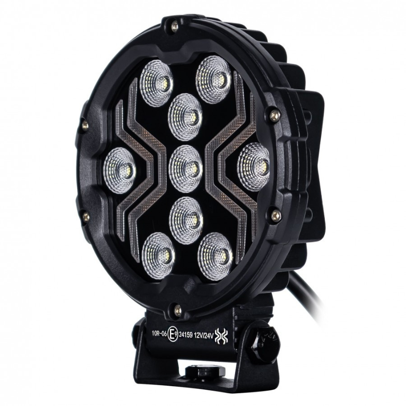 Lampa LED lucru X-SPIDER 3, L0196, 12/24V cu Banda LED Portocalie, IP67 [5]