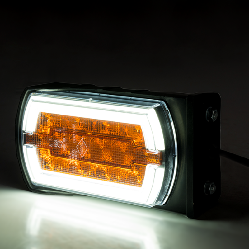 Lampa LED Tripla multifunctionala, 13.4cm, 12V-24V, pozitie, semnalizare fata, semnalizare laterala, efect NEON [4]