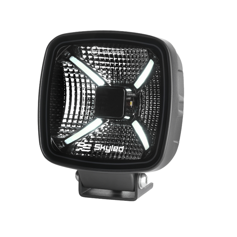 Lampa LED Patrata, Astra 60F Gen2 60W, 6000 Lumeni, Lumina Raspandita, Pozitie 3 Culori Alb Portocaliu Rosu, 10-32V, 9.3cm, Omologare R10 [5]